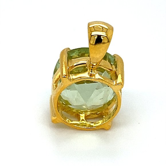Mint Green Tourmaline 7.10ct Solid 14K Pendant - Picture 5 of 7
